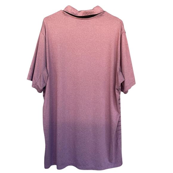 Nike Golf Polo Shirt Mens XL Purple Dri-FIT Striped Standard Fit AA3164-609 - Picture 2 of 9